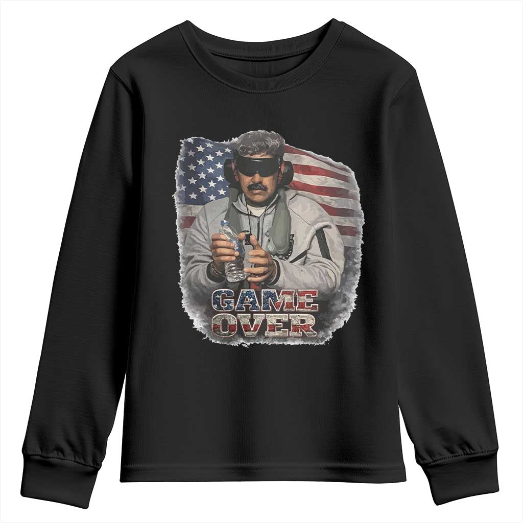 Game Over Maduro Dictator Youth Sweatshirt Political Justice American Flag Politics Satire TS02 Black Print Your Wear