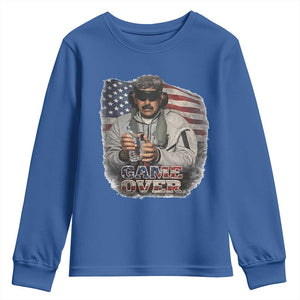 Game Over Maduro Dictator Youth Sweatshirt Political Justice American Flag Politics Satire TS02 Royal Blue Print Your Wear