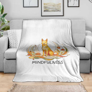 Mindful Aloka the Dog Mindfulness Throw Blanket Zen Lotus Spiritual Calm TS02 Print Your Wear