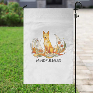 Mindful Aloka the Dog Mindfulness Garden Flag Zen Lotus Spiritual Calm TS02 Print Your Wear