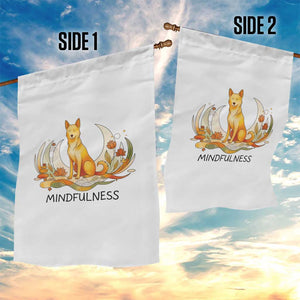 Mindful Aloka the Dog Mindfulness Garden Flag Zen Lotus Spiritual Calm TS02 Print Your Wear