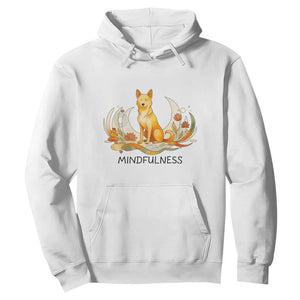 Mindful Aloka the Dog Mindfulness Hoodie Zen Lotus Spiritual Calm TS02 White Print Your Wear