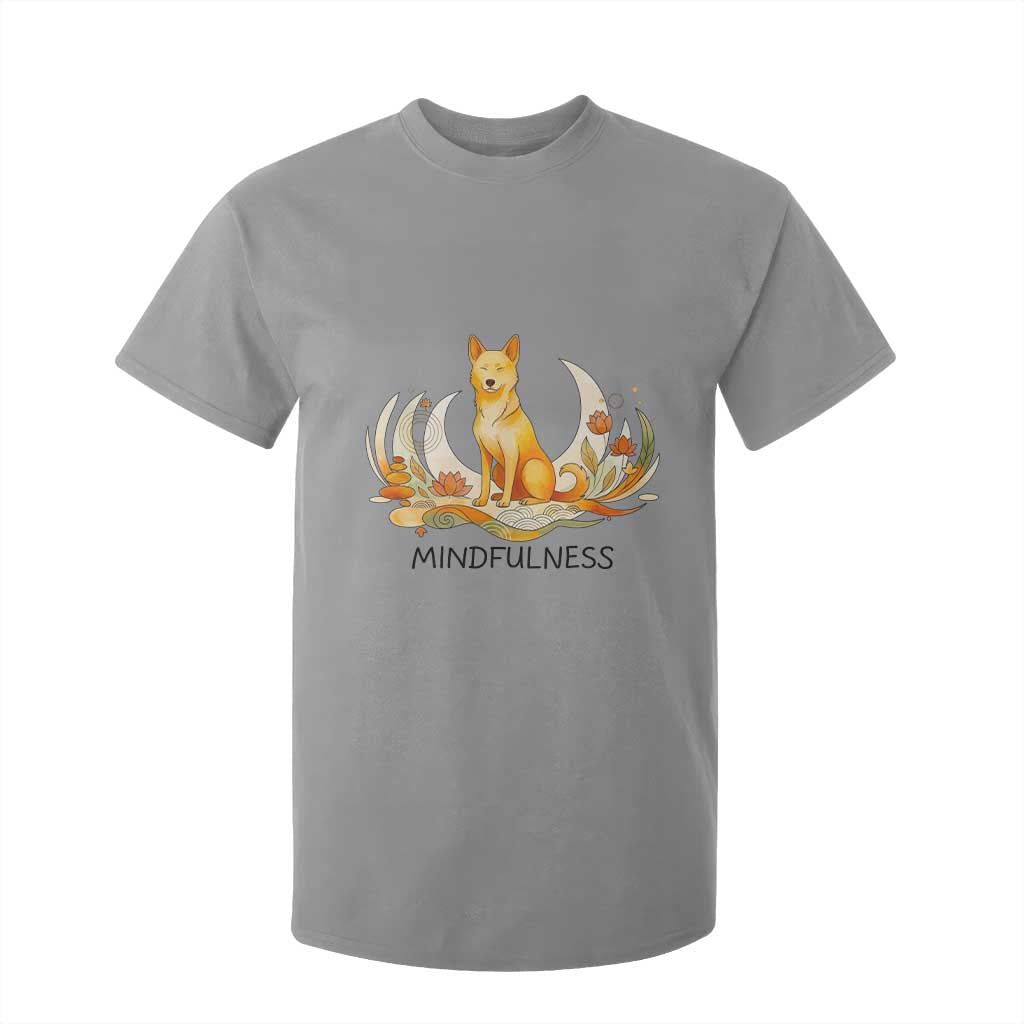 Mindful Aloka the Dog Mindfulness T Shirt For Kid Zen Lotus Spiritual Calm TS02 Sport Gray Print Your Wear