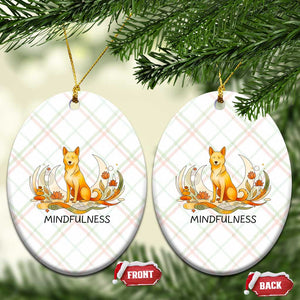 Mindful Aloka the Dog Mindfulness Ceramic Ornament Zen Lotus Spiritual Calm TS02 Print Your Wear