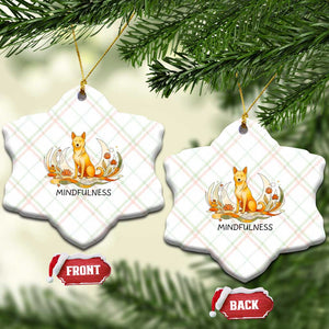 Mindful Aloka the Dog Mindfulness Ceramic Ornament Zen Lotus Spiritual Calm TS02 Print Your Wear
