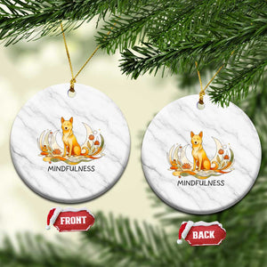 Mindful Aloka the Dog Mindfulness Ceramic Ornament Zen Lotus Spiritual Calm TS02 1pc White Marble Print Your Wear