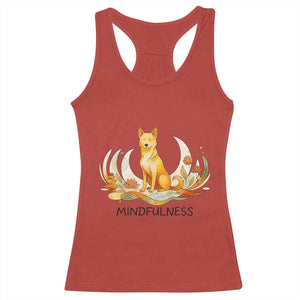 Mindful Aloka the Dog Mindfulness Racerback Tank Top Zen Lotus Spiritual Calm TS02 Red Print Your Wear