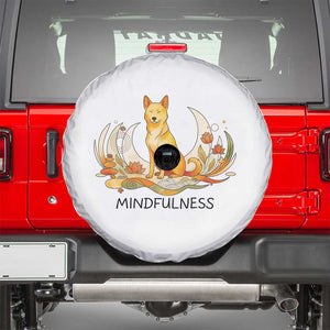 Mindful Aloka the Dog Mindfulness Spare Tire Cover Zen Lotus Spiritual Calm TS02 White Print Your Wear