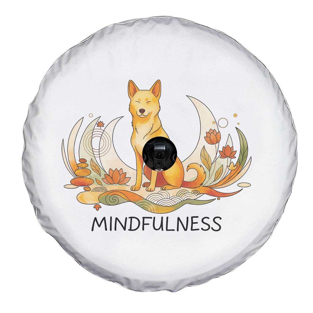 Mindful Aloka the Dog Mindfulness Spare Tire Cover Zen Lotus Spiritual Calm TS02 Print Your Wear