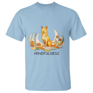 Mindful Aloka the Dog Mindfulness T Shirt Zen Lotus Spiritual Calm TS02 Light Blue Print Your Wear