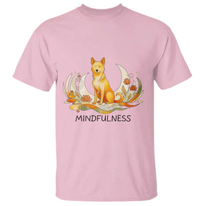 Mindful Aloka the Dog Mindfulness T Shirt Zen Lotus Spiritual Calm TS02 Light Pink Print Your Wear