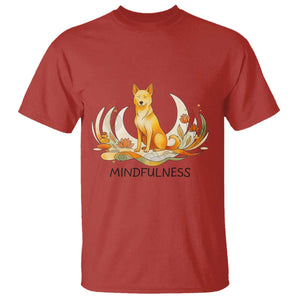 Mindful Aloka the Dog Mindfulness T Shirt Zen Lotus Spiritual Calm TS02 Red Print Your Wear