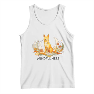Mindful Aloka the Dog Mindfulness Tank Top Zen Lotus Spiritual Calm TS02 White Print Your Wear