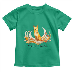 Mindful Aloka the Dog Mindfulness Toddler T Shirt Zen Lotus Spiritual Calm TS02 Irish Green Print Your Wear