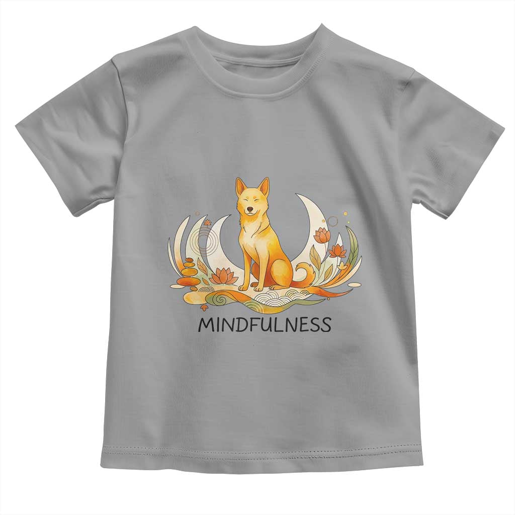 Mindful Aloka the Dog Mindfulness Toddler T Shirt Zen Lotus Spiritual Calm TS02 Sport Gray Print Your Wear