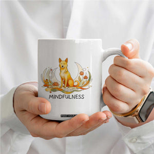 Mindful Aloka the Dog Mindfulness Coffee Mug Zen Lotus Spiritual Calm TS02 Print Your Wear