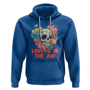 Floral Skull Hoodie Funny Love In The Air Floral Skull Anti Valentines Day TS02 Royal Blue Printyourwear