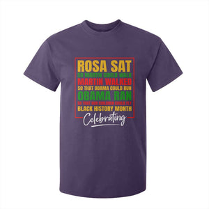 Celebrate Black History Month T Shirt For Kid Rosa Sat Martin Walked Obama Ran So Our Children Could Fly Inspiration TS02 Purple Print Your Wear