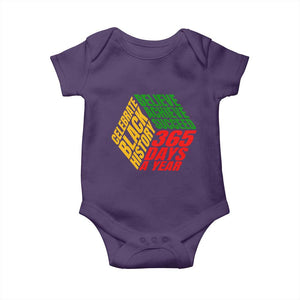 Black History Month Baby Onesie Believe Achieve Succeed 365 Days A Year Proud African American TS02 Purple Print Your Wear