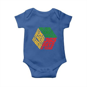 Black History Month Baby Onesie Believe Achieve Succeed 365 Days A Year Proud African American TS02 Royal Blue Print Your Wear