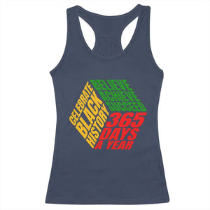 Black History Month Racerback Tank Top Believe Achieve Succeed 365 Days A Year Proud African American TS02 Navy Print Your Wear