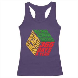 Black History Month Racerback Tank Top Believe Achieve Succeed 365 Days A Year Proud African American TS02 Purple Print Your Wear