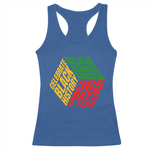 Black History Month Racerback Tank Top Believe Achieve Succeed 365 Days A Year Proud African American TS02 Royal Blue Print Your Wear