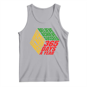 Black History Month Tank Top Believe Achieve Succeed 365 Days A Year Proud African American TS02 Athletic Heather Print Your Wear
