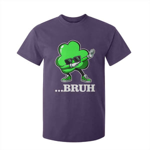 Funny Dabbing Shamrock T Shirt For Kid Bruh St. Patrick's Day TS02 Purple Print Your Wear