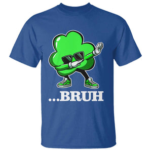 Funny Dabbing Shamrock T Shirt Bruh St. Patrick's Day TS02 Royal Blue Print Your Wear