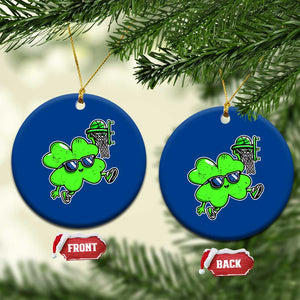Funny Basketball Shamrock Ceramic Ornament Dunking Sports Player St. Patrick's Day TS02 1pc Blue Print Your Wear