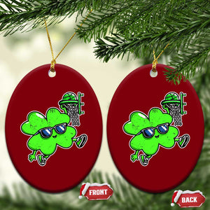 Funny Basketball Shamrock Ceramic Ornament Dunking Sports Player St. Patrick's Day TS02 Print Your Wear