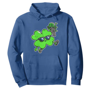 Funny Basketball Shamrock Hoodie Dunking Sports Player St. Patrick's Day TS02 Royal Blue Print Your Wear