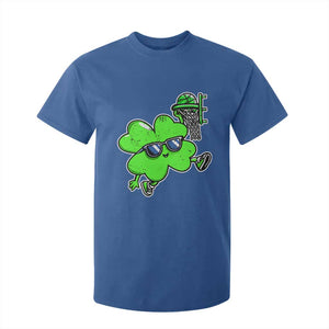 Funny Basketball Shamrock T Shirt For Kid Dunking Sports Player St. Patrick's Day TS02 Royal Blue Print Your Wear