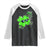 Funny Basketball Shamrock Raglan Shirt Dunking Sports Player St. Patrick's Day TS02 Black White Print Your Wear