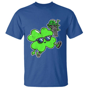 Funny Basketball Shamrock T Shirt Dunking Sports Player St. Patrick's Day TS02 Royal Blue Print Your Wear