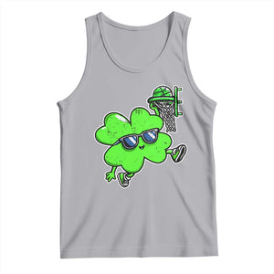 Funny Basketball Shamrock Tank Top Dunking Sports Player St. Patrick's Day TS02 Athletic Heather Print Your Wear