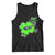 Funny Basketball Shamrock Tank Top Dunking Sports Player St. Patrick's Day TS02 Black Print Your Wear