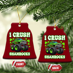 Funny St Patricks Day Monster Truck Ceramic Ornament I Crush Shamrocks Retro TS02 Print Your Wear