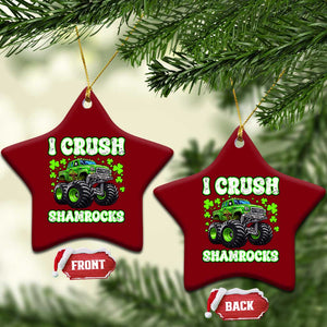 Funny St Patricks Day Monster Truck Ceramic Ornament I Crush Shamrocks Retro TS02 Print Your Wear