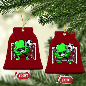 Funny Soccer Shamrock Ceramic Ornament Dabbing Player St. Patrick's Day TS02 Print Your Wear