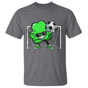 Funny Soccer Shamrock T Shirt Dabbing Player St. Patrick's Day TS02 Charcoal Print Your Wear