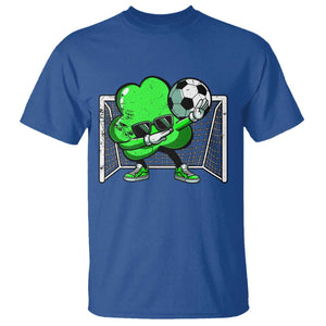 Funny Soccer Shamrock T Shirt Dabbing Player St. Patrick's Day TS02 Royal Blue Print Your Wear