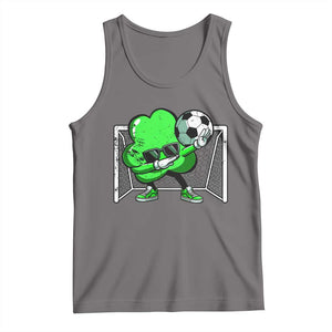 Funny Soccer Shamrock Tank Top Dabbing Player St. Patrick's Day TS02 Deep Heather Print Your Wear