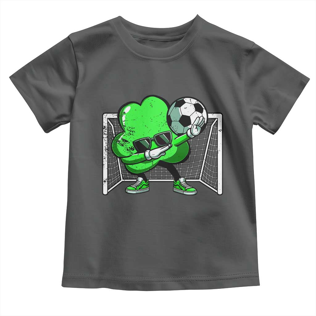 Funny Soccer Shamrock Toddler T Shirt Dabbing Player St. Patrick's Day TS02 Dark Heather Print Your Wear