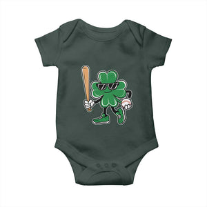 Lucky Baseball Shamrock Baby Onesie St Patrick's Day T-Ball Sport Lover Gift TS02 Print Your Wear