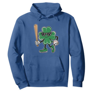 Lucky Baseball Shamrock Hoodie St Patrick's Day T-Ball Sport Lover Gift TS02 Royal Blue Print Your Wear