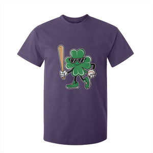 Lucky Baseball Shamrock T Shirt For Kid St Patrick's Day T-Ball Sport Lover Gift TS02 Purple Print Your Wear