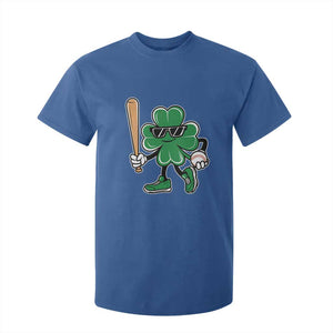 Lucky Baseball Shamrock T Shirt For Kid St Patrick's Day T-Ball Sport Lover Gift TS02 Royal Blue Print Your Wear