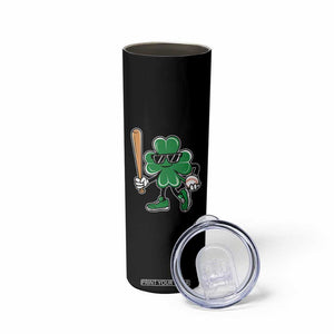 Lucky Baseball Shamrock Skinny Tumbler St Patrick's Day T-Ball Sport Lover Gift TS02 Print Your Wear
